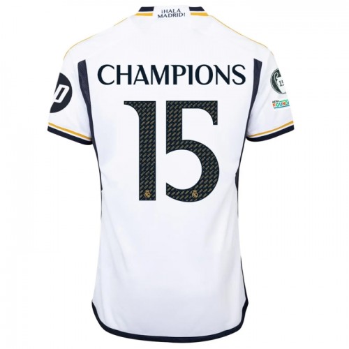 Maillot de Foot Real Madrid CHAMPIONS 15 Domicile 2023-24 Maillot de Foot Real Madrid CHAMPIONS 15 Domicile 2023-24